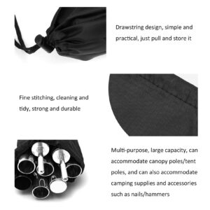 LIKJ Tent Pole Storage Bag, Fine Stitching Cleaning and Tidy Simple and Practical Just Pull and Store It Canopy Pole Storage Bag for Camping