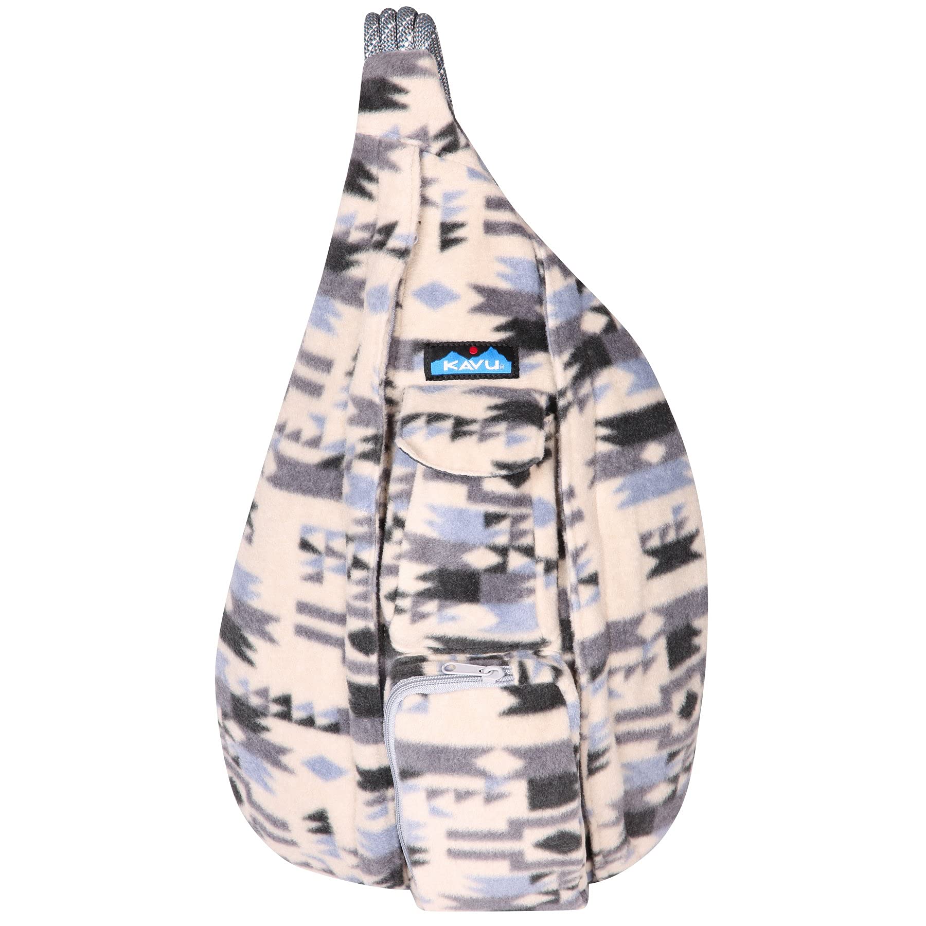 KAVU Polar Rope Sling Crossbody Fleece Polyester Bag - Winter Arcade