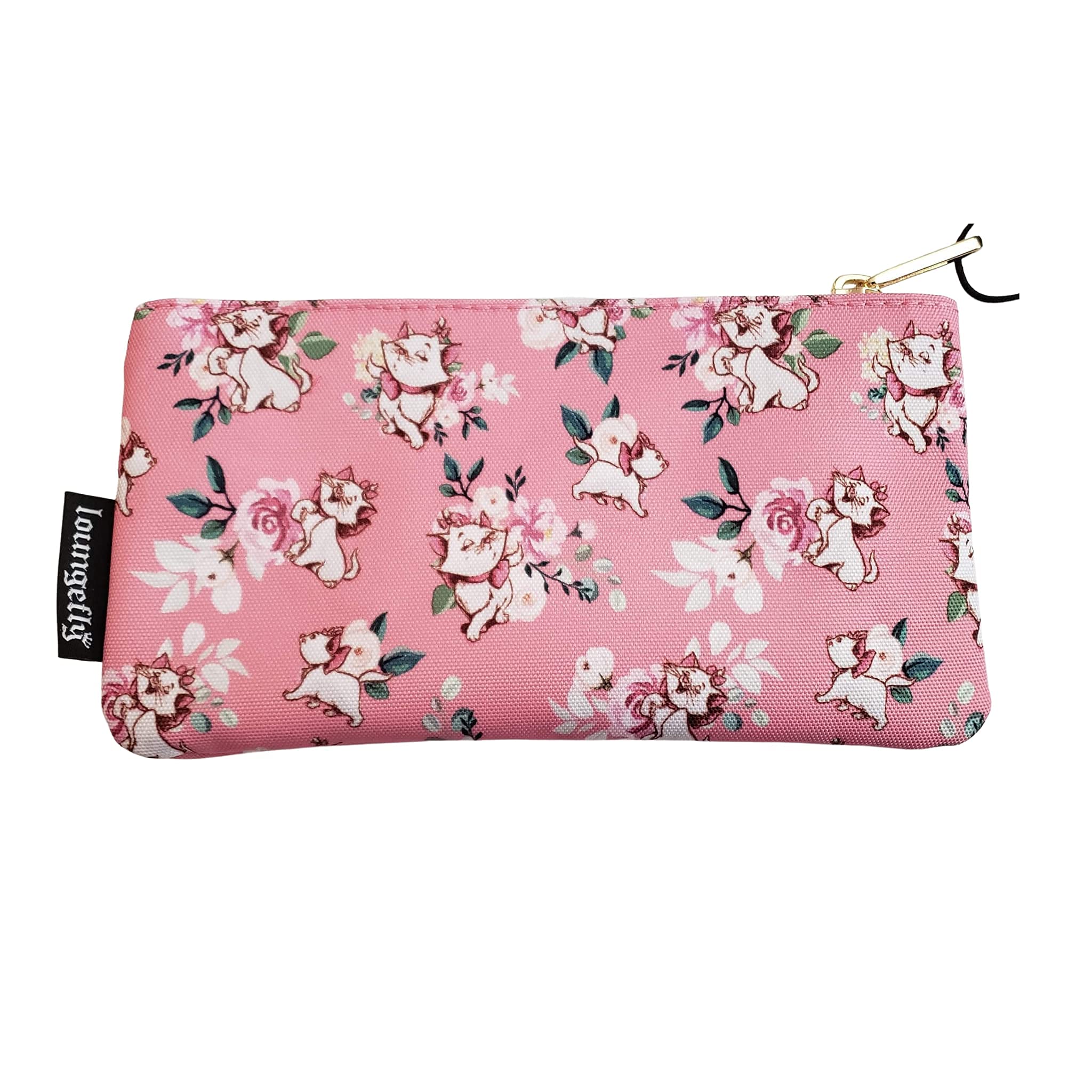 Loungefly Disney Marie Aristocats "Because I'm a Lady" Pink AOP Pouch