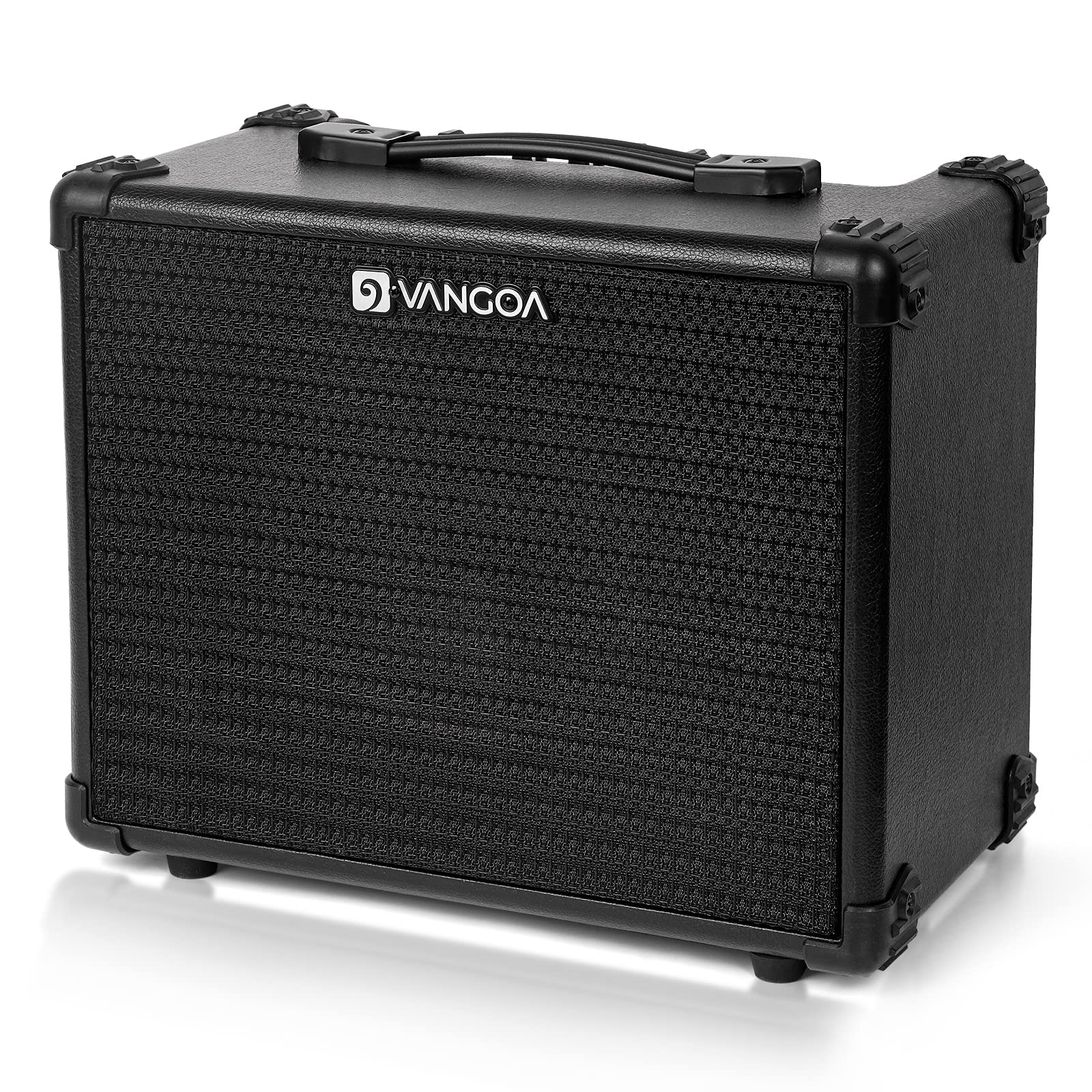 Vangoa Bass Guitar Amplifier 15W Portable Electric Bass Combo Amp Small for Bass Practice Amp Indoor Outdoor, Black