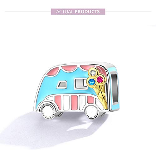 XNTBX Bracelet Charm Bead Ice Cream Truck DIY Charm 925 Sterling Silver Fits Pandora Bracelet Necklace, European Charms Bracelet