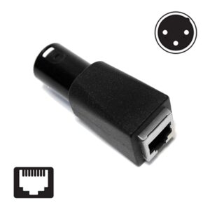 Toronce DMX to RJ45 Connector RJ45 Ethernet to 3 Pin XLR DMX Female & Male Adapter Sets （3PIN_1Pair）