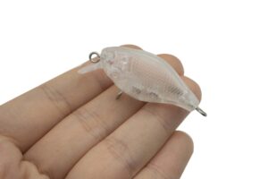 10pcs unpainted 48mm 3.4g lure with 4mm free fishing eye crankbait baits simulation blank body clear hard baits trout salmon minnow lure popper lures topwater freshwater 413