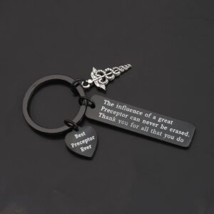 ENSIANTH Preceptor Gift Preceptor Keychain Nurse Preceptor Gift Teacher Preceptor Gift Best Preceptor Ever Gift (Preceptor Keychain BLK)