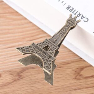 Hemoton 18pcs Eiffel Tower Place Card Holders Metal Table Photo Holder Table Number Card Holders Table Pictures Stand Memo Note Clip for Home Office Wedding Party Decor