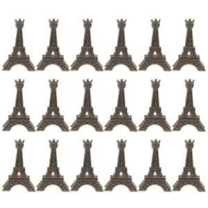 Hemoton 18pcs Eiffel Tower Place Card Holders Metal Table Photo Holder Table Number Card Holders Table Pictures Stand Memo Note Clip for Home Office Wedding Party Decor