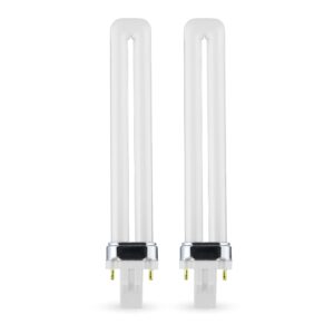 circle (2 pack) pl-13w 827, 2 pin gx23, 13 watt single u-shaped twin tube, compact fluorescent light bulb, replaces philips pls13w27 gx23 and sylvania cf13ds827 gx23