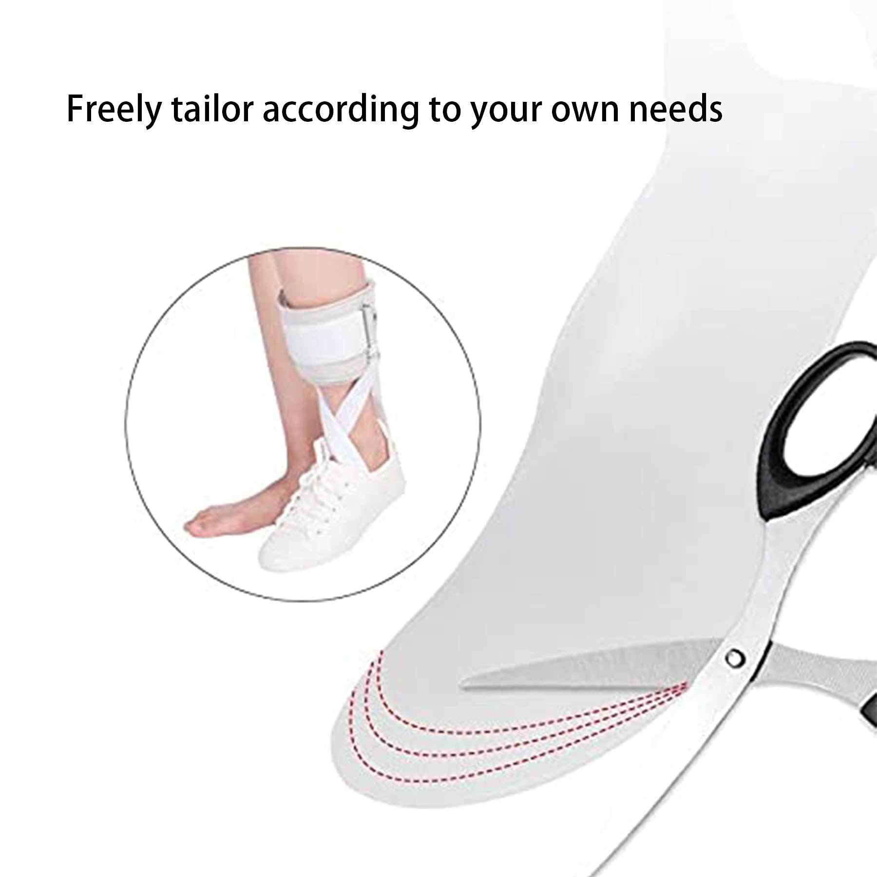 WILLQ Drop Foot Brace Orthosis Padded Drop Foot Brace Ankle Foot Support for Foot Drop Stroke Achilles Tendon Injury Keeping Foot in Straight Right Angle Adjustable Foot Drop Orthosis,Left,Small