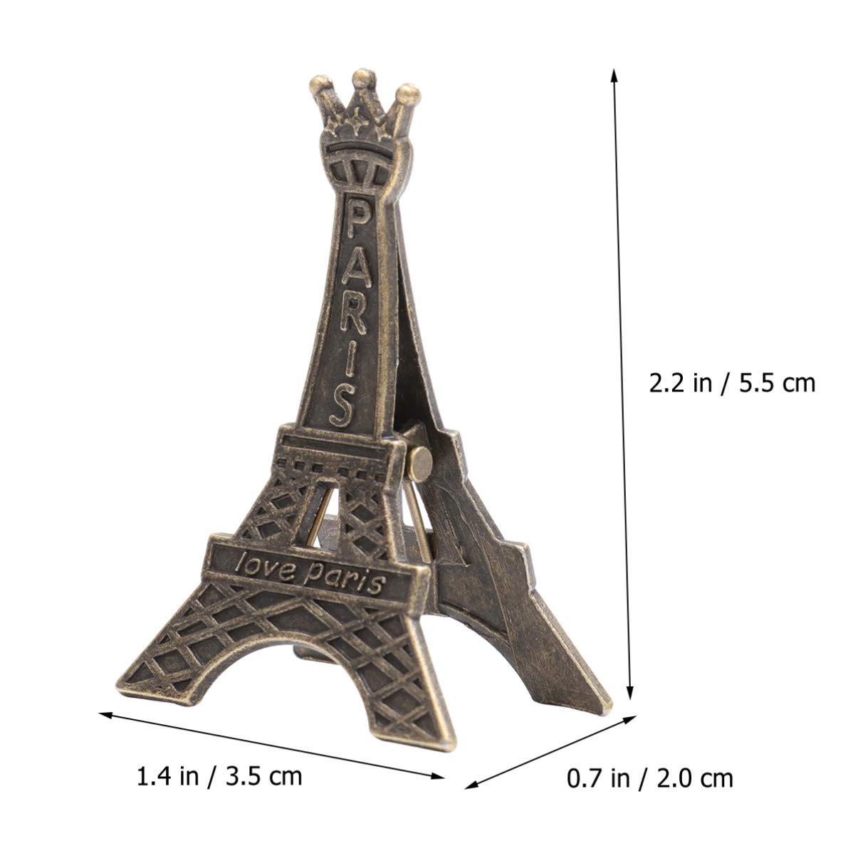 Hemoton 18pcs Eiffel Tower Place Card Holders Metal Table Photo Holder Table Number Card Holders Table Pictures Stand Memo Note Clip for Home Office Wedding Party Decor