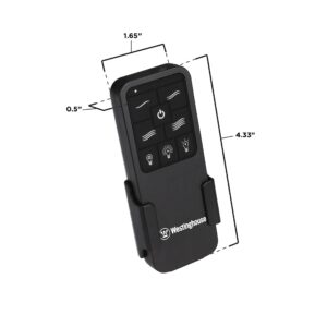 Westinghouse 7787900 Four Speed Black Ceiling Fan Remote Control with Backlit Buttons