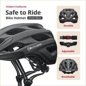 Outlierr safe to ride bike helmets for adults, Lightweight, Bicycle Helmet, Super Comfy, Great Gift Choice, with Detachable Visor, Road Bike, Cycling Helmet for Men, Women, Youth