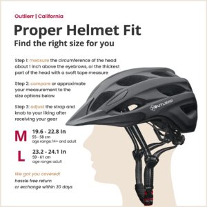 Outlierr safe to ride bike helmets for adults, Lightweight, Bicycle Helmet, Super Comfy, Great Gift Choice, with Detachable Visor, Road Bike, Cycling Helmet for Men, Women, Youth