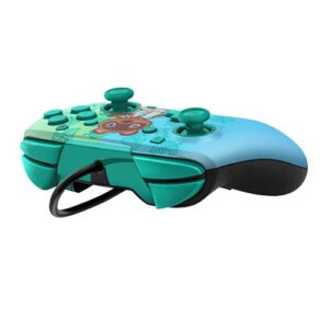 PDP REMATCH Enhanced Wired Nintendo Switch Pro Controller, Switch Lite/OLED Compatible (Animal Crossing Tom Nook - Blue/Green)