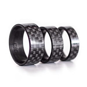 6/8/10mm handmade 3k carbon fiber ring band men woman wedding (9, 8)