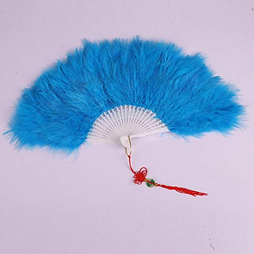 Beatiful Feather Hand Fan Flapper Costume Accessories Roaring 20s Feather Folding Handheld for Belly Dancing Party Plume Fan