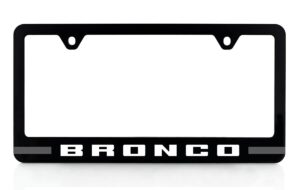 ford bronco uv printed license plate frame - gray