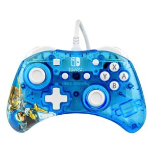 PDP Rock Candy Wired Gaming Switch Pro Controller - Zelda Breath of the Wild - Blue - Official License Nintendo - OLED / Lite Compatible - Compact, Durable Travel Controller - See Through - Holiday Gifts