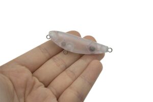 10pcs unpainted 5.6cm 4g pencilbait popper lipless blanks with free 3d fishing eye crankbait baits simulation blank body clear hard clear minnowbait topwater freshwater diy lure kit 8324