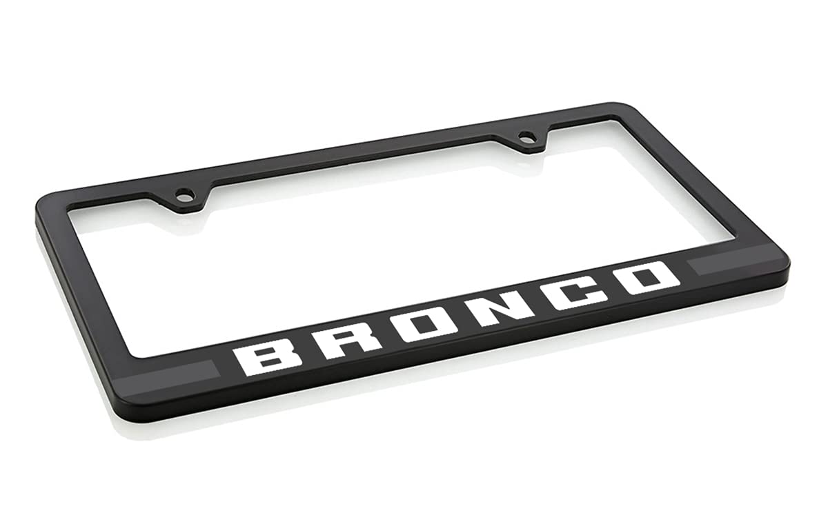 Ford Bronco UV Printed License Plate Frame - Gray