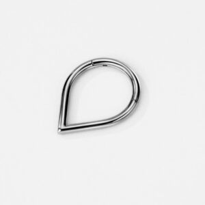 FANSING G23 Titanium Septum Jewelry 16g Septum Rings for Women Teardrop Septum Clicker Silver Septum Ring 16 Gauge 8mm Daith Piercing Jewelry Triangle Septum Ring