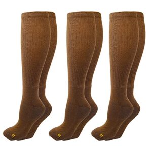 SOCKS FOR HEROES Coyote Brown Moisture Wicking, Breathable Over The Calf Foot Socks | Quick Dry Boot Socks | Made in USA