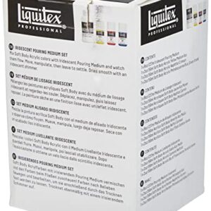 Liquitex Professional Iridescent Pouring Medium Set, Includes 3 x 2-oz Soft Body Acrylic Paint Bottles