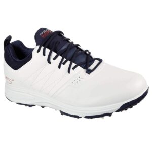 Skechers Men's Go Torque Pro Waterproof Golf Shoe Sneaker, White/Navy, 9 Wide