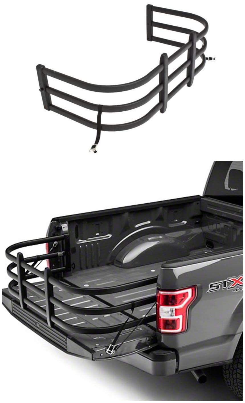 TKMAUTO Black Aluminum Truck Bed Extender for 2004-2023 Chevrolet Colorado & 2004-2022 GMC Canyon & 2012-2022 Nissan Frontier &2011-2023 Ford Ranger &2022-2023 Ford Maverick