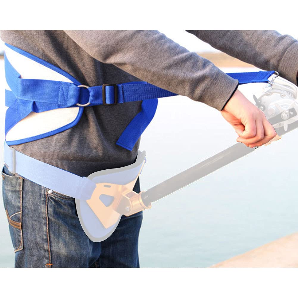 ChestnutYX, Fishing Waist Support Harness,Adjustable Fishing Waist Belt Offshore Stand Up Fish Fighting Rod Holder Belt Distribute Load Sea Fishing Rod Holder Waist Support Tackle Equipment