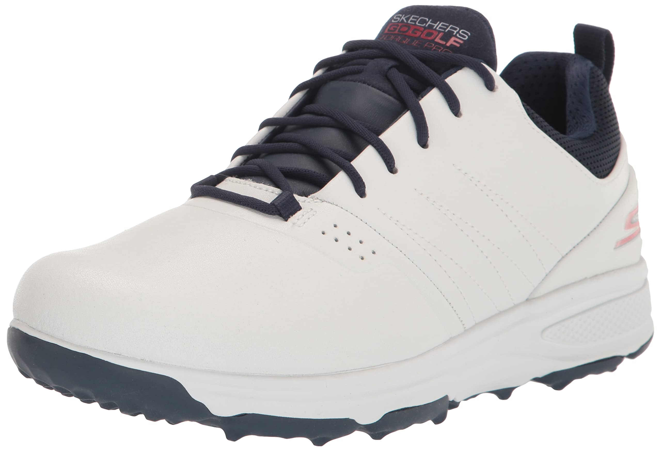 Skechers Men's Go Torque Pro Waterproof Golf Shoe Sneaker, White/Navy, 9 Wide