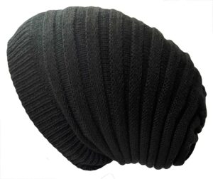 black slouchy beanie for locs dreadlocks and natural hair styles rasta tam beanie