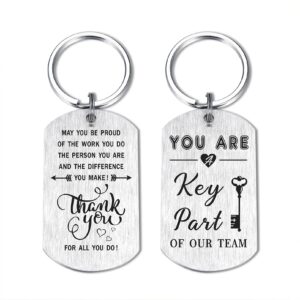 DEGASKEN Employee Coworker Appreciation Thank You Gifts, May You Be Proud of The Work You Do Keychain, Key Part of Team