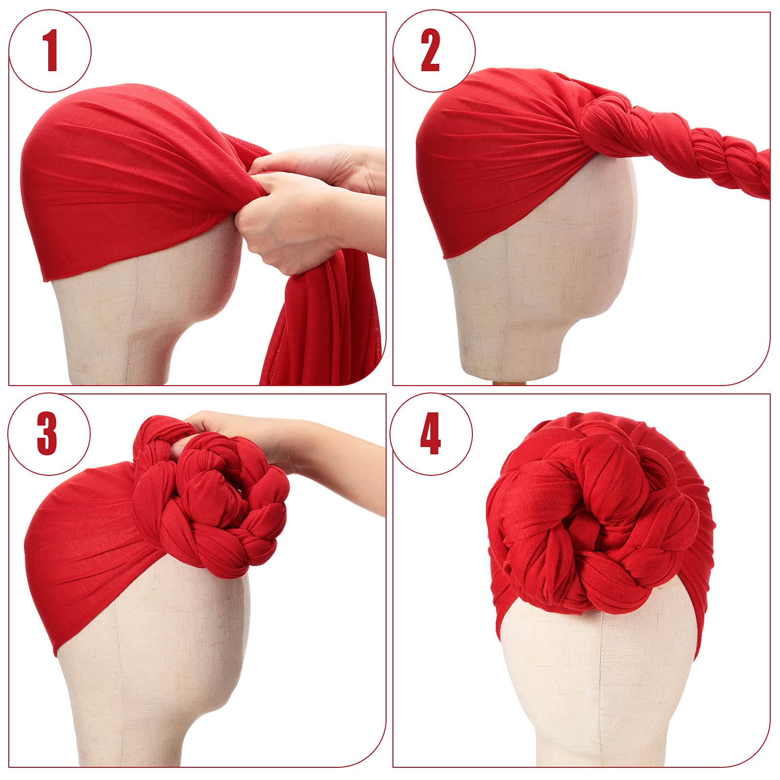 15 Pcs Turban Head Wrap for Women Extra Long African Headwraps for Black Women Stretch Head Scarf Soft Hair Scarf, 15 Colors