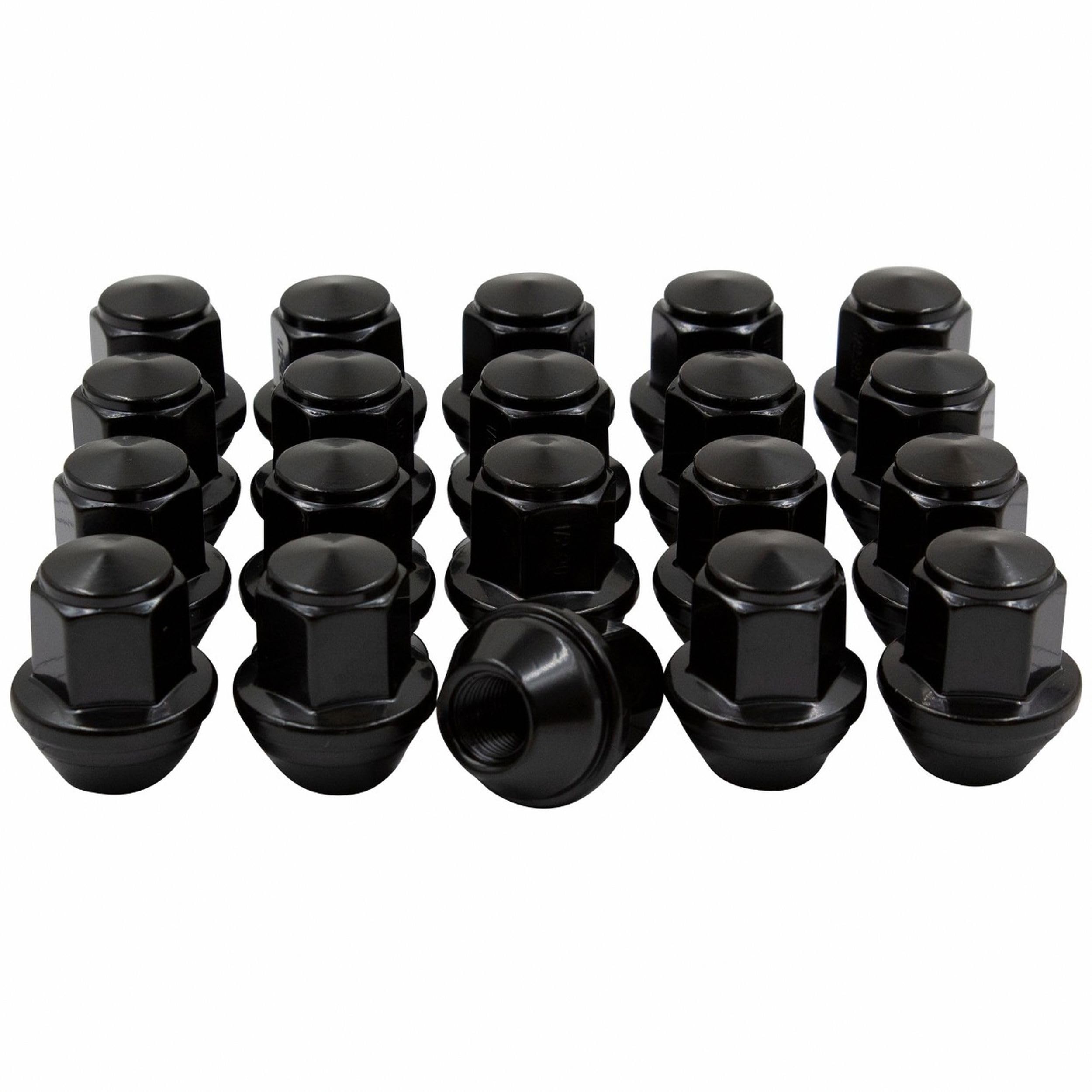 Wheel Accessories Parts 20 Pcs M14x1.5 14x1.5 OEM Style Lug Nuts 611-204 |ACPZ-1012-D | ACPZ-1012-M | 1.66" Long Black 13/16" Hex Fits 2014+ Ford Mustang | 2020+ Explorer | 2020+ Maverick