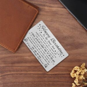 DEGASKEN Son Birthday Card Adult, Happy Birthday Gifts Ideas for Son Unique, Personalized Steel Engraved Wallet Card