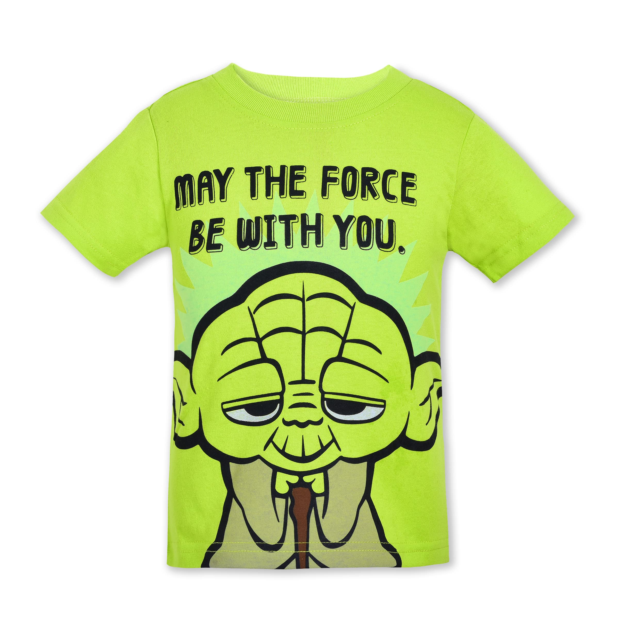 STAR WARS Boys’ 4 Pack T-Shirt for Toddler and Little Kids – Yellow/Green/Black/Red