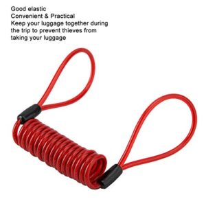 Velaurs Bike Lock Cable, Red Bicycle Reminder Cable, Elastic Cycling for Thieves