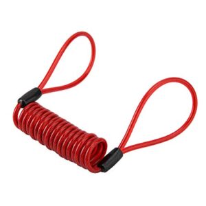 Velaurs Bike Lock Cable, Red Bicycle Reminder Cable, Elastic Cycling for Thieves