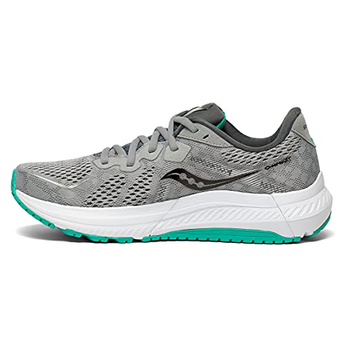 Saucony Women's Omni 20 Running Shoe, Alloy/Jade, 7.5