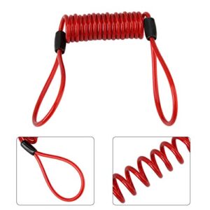 Velaurs Bike Lock Cable, Red Bicycle Reminder Cable, Elastic Cycling for Thieves