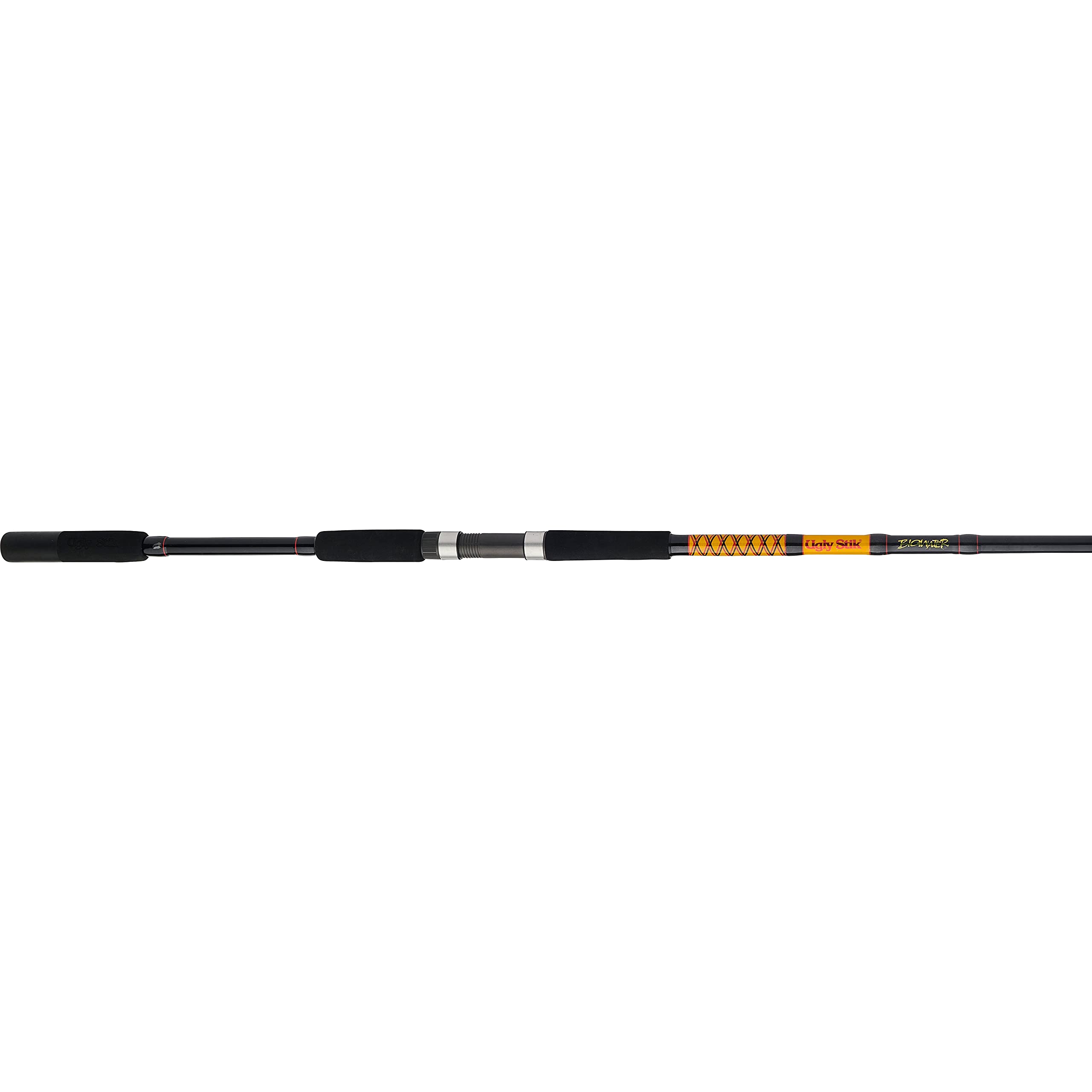 Ugly Stik Bigwater Spinning Fishing Rod,Black/Red/Yellow