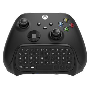 FYOUNG Keyboard for Xbox Series X/S Controller, for Xbox One/S/Controller Gamepad, 2.4Ghz Mini QWERTY Keyboard Gaming Chatpad with Audio/Headset Jack for XSX (Black)