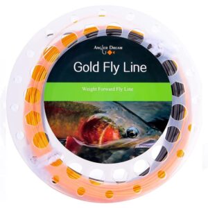 ANGLER DREAM Orange Gray Fly Line 90FT Weight Forward Floating 6WT Fly Fishing Line