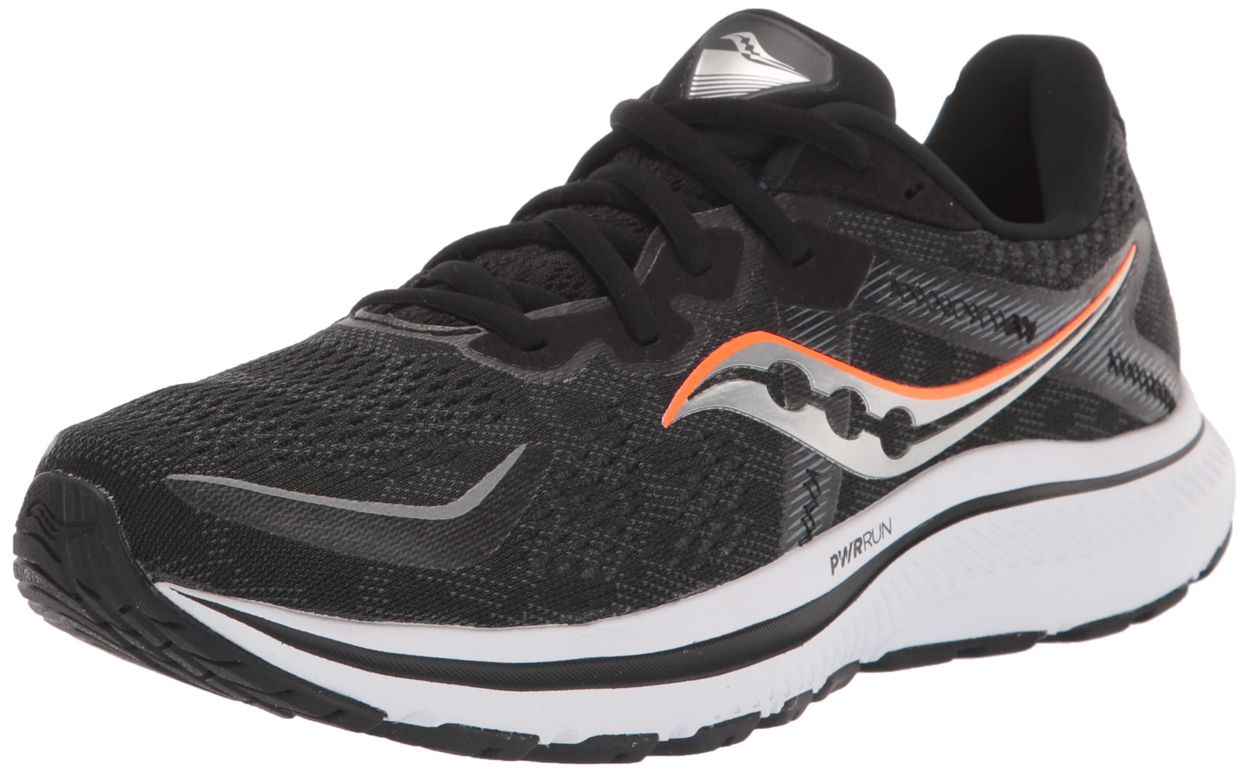 Saucony Men's Omni 20 Running Shoe, Black/White, 11