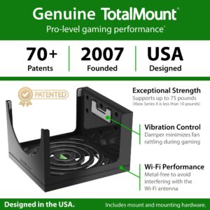 TotalMount – Wall Mount for Xbox Series X – Prevents Your Xbox from Falling by Securing Each Side (Standard Bundle: Wall Mount)