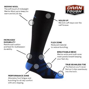 Darn Tough Juniors RFL Jr. OTC Ultra-Lightweight Sock (Style 3034) - Black, Large