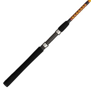 Ugly Stik Bigwater Spinning Fishing Rod, Black/Red/Yellow