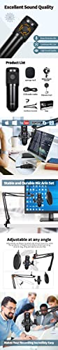 Podcast Microphone Professional 192KHz/24BIT USB Condenser Cardioid PC Mic, Recordings for YouTube, Streaming, Gaming, Recording Music, Voice Over, Studio/Home Recording