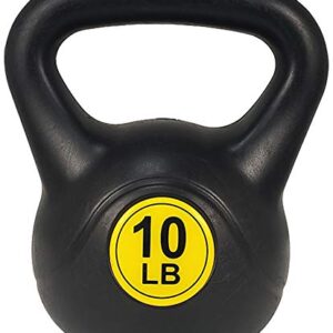 Signature Fitness Wide Grip Kettlebell Exercise Fitness Weight, Set of 3, Includes 10 lbs, 15 lbs, 20 lbs, Multicolor