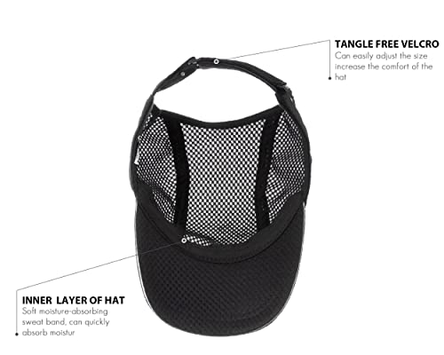 Beautifully Warm Backless Hat – Quick Dry Sport Baseball Hat for Women Black